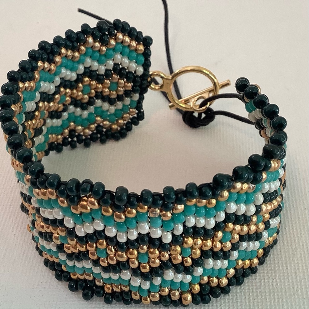 Beadweaving handmade bracelet